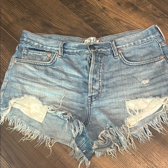 We The Free Pants - We The Free Frayed Light Blue Jean Shorts